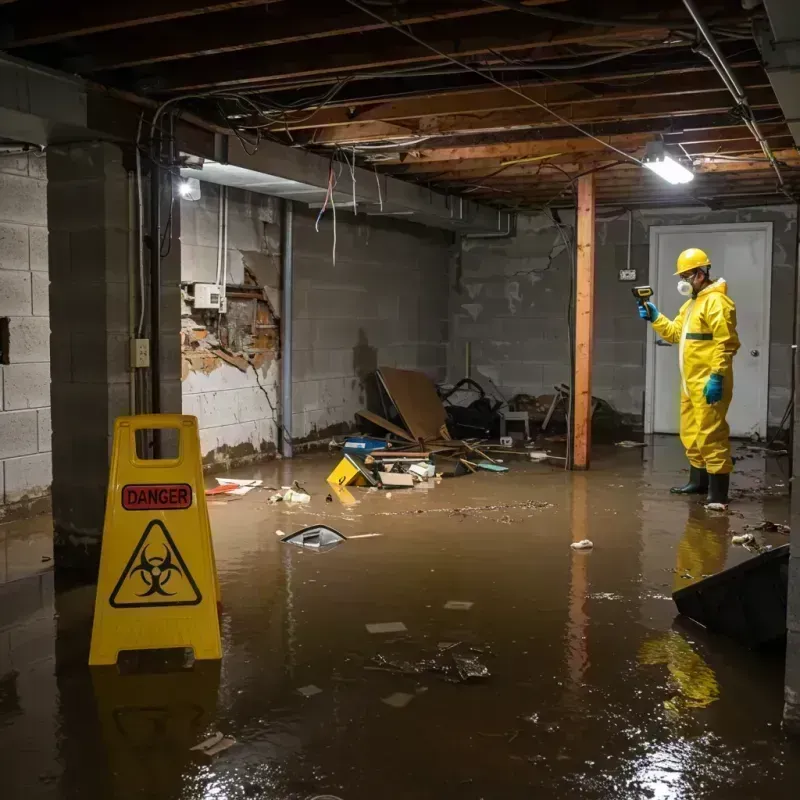 Flooded Basement Electrical Hazard in Marceline, MO Property